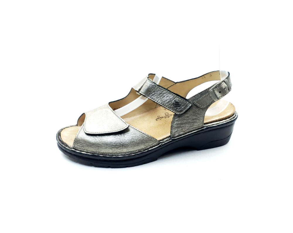 Finn Comfort Womens Comfort Sandals Metallic Gold Leather Size 7.5